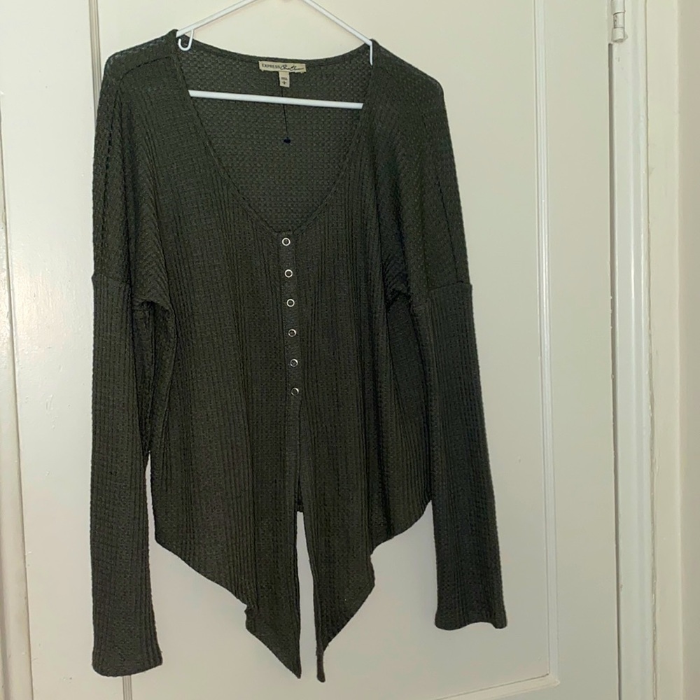 nwot express green long sleeve size: L